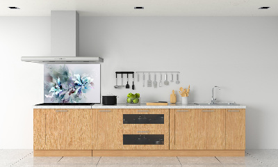 Kitchen wall panels Abstraction flowers