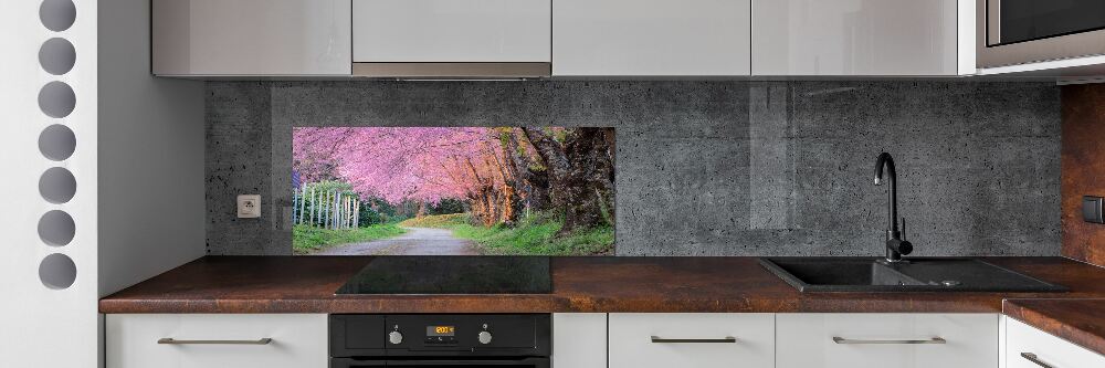 Cooker splashback Cherry blossoms