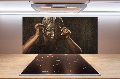 Cooker splashback African mask