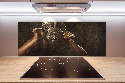 Cooker splashback African mask