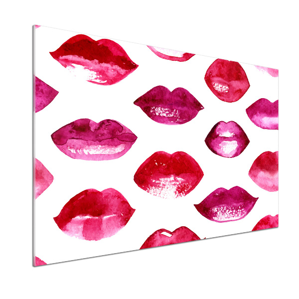 Hob splashback Red lips