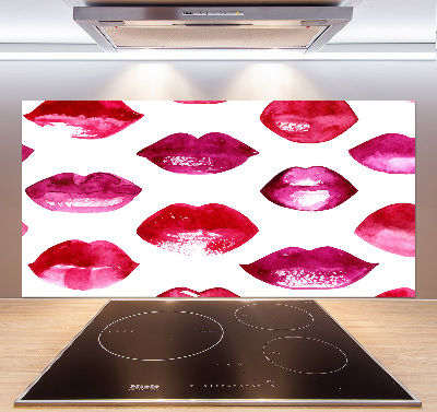 Hob splashback Red lips