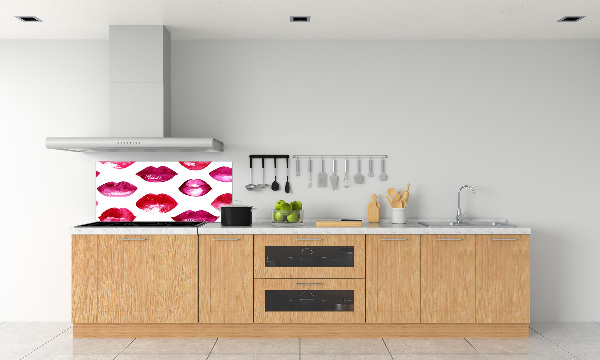 Hob splashback Red lips