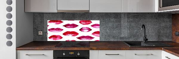 Hob splashback Red lips