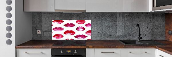 Hob splashback Red lips