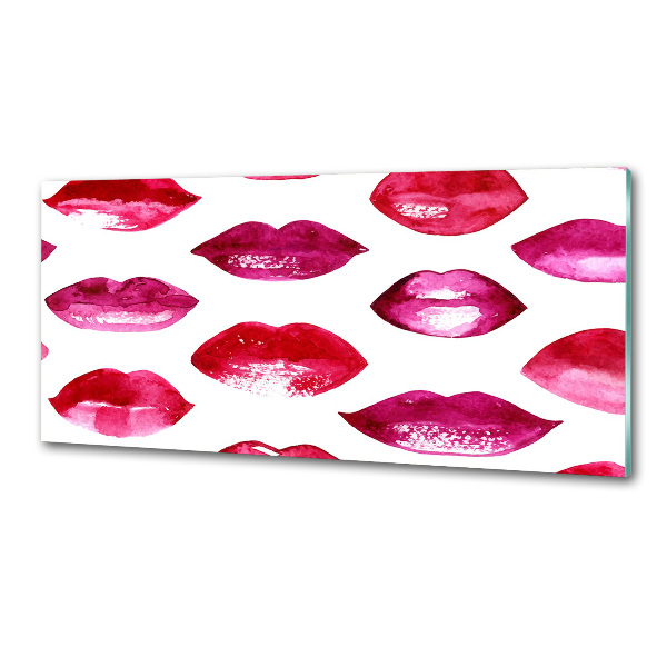 Hob splashback Red lips