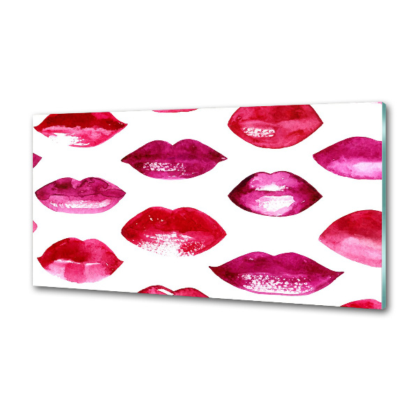 Hob splashback Red lips