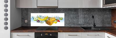 Cooker splashback Fruit underwater