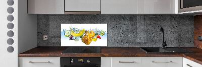 Cooker splashback Fruit underwater