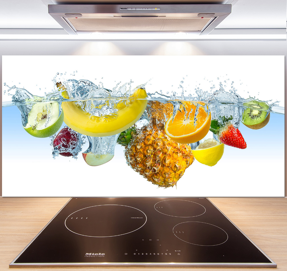 Cooker splashback Fruit underwater