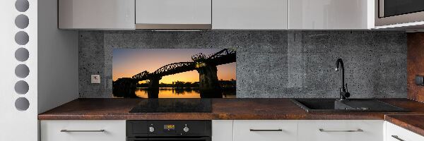 Cooker splashback A bridge in Thailand