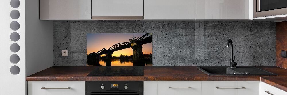 Cooker splashback A bridge in Thailand