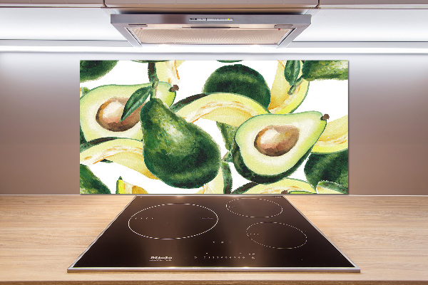 Glass splashback An avocado