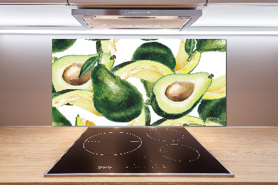 Glass splashback An avocado