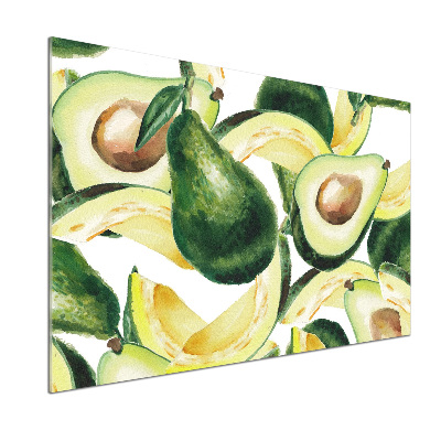 Glass splashback An avocado