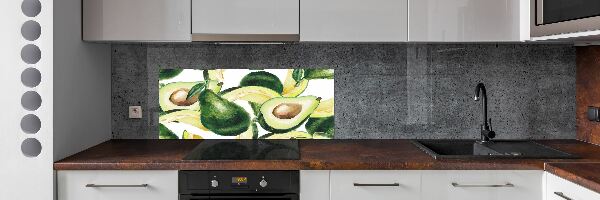 Glass splashback An avocado