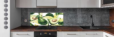 Glass splashback An avocado