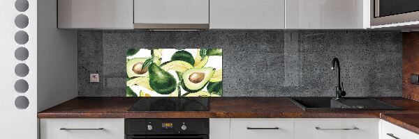 Glass splashback An avocado