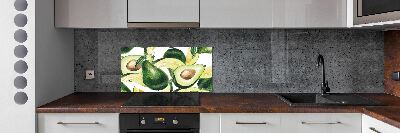 Glass splashback An avocado