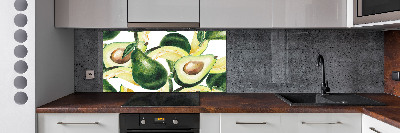 Glass splashback An avocado