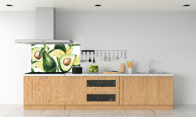 Glass splashback An avocado