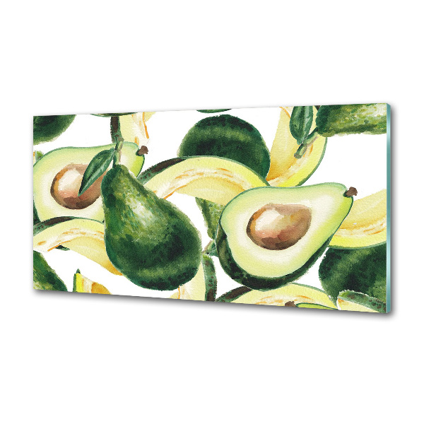 Glass splashback An avocado