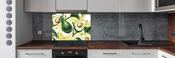 Glass splashback An avocado