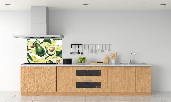 Glass splashback An avocado