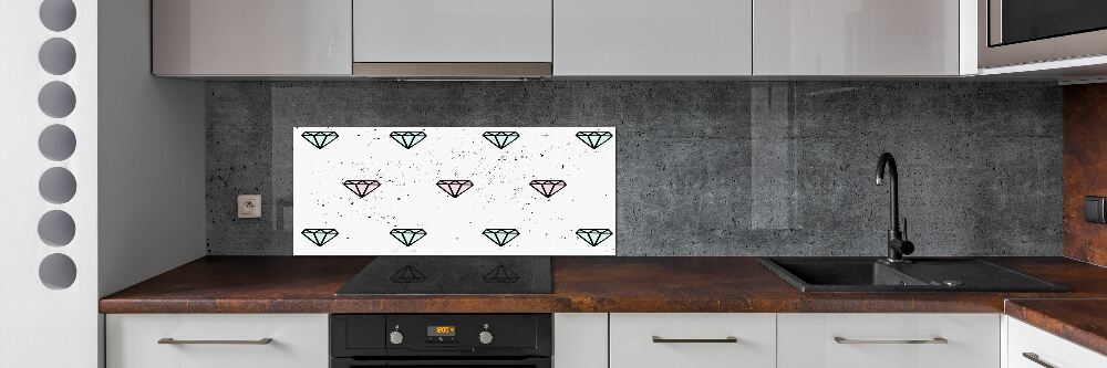 Kitchen splashback Diamonds