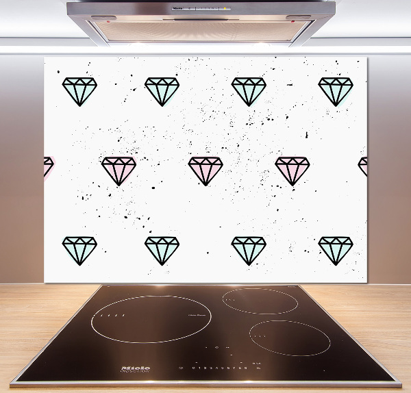 Kitchen splashback Diamonds