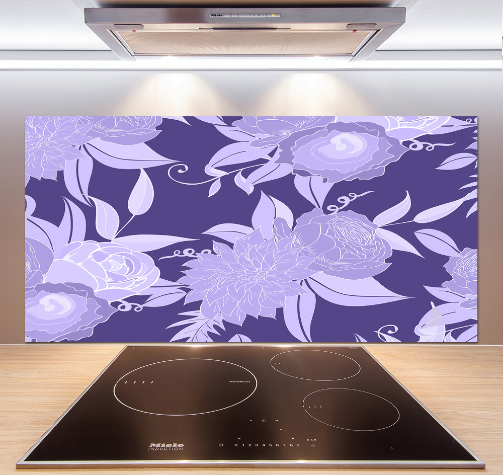 Cooker splashback Floral pattern