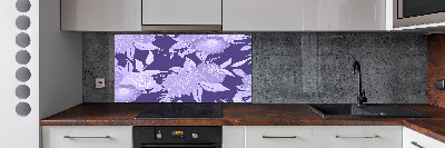 Cooker splashback Floral pattern