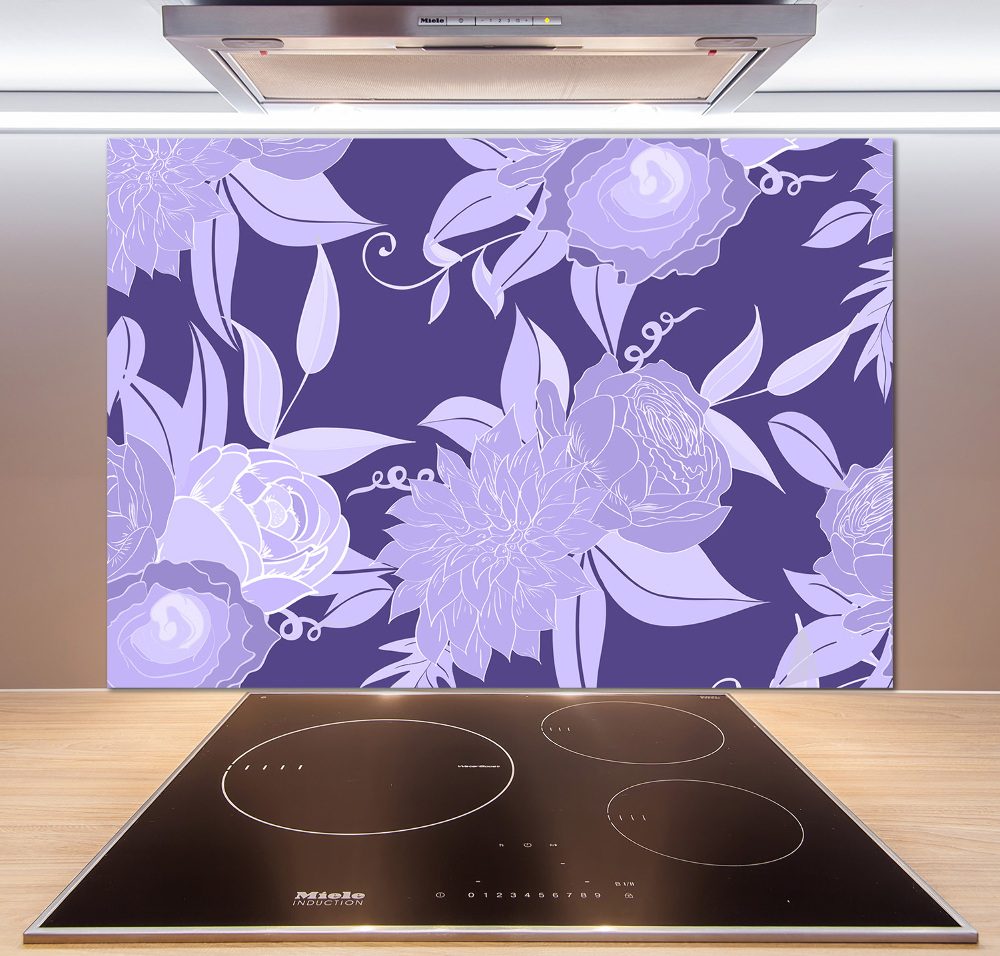 Cooker splashback Floral pattern