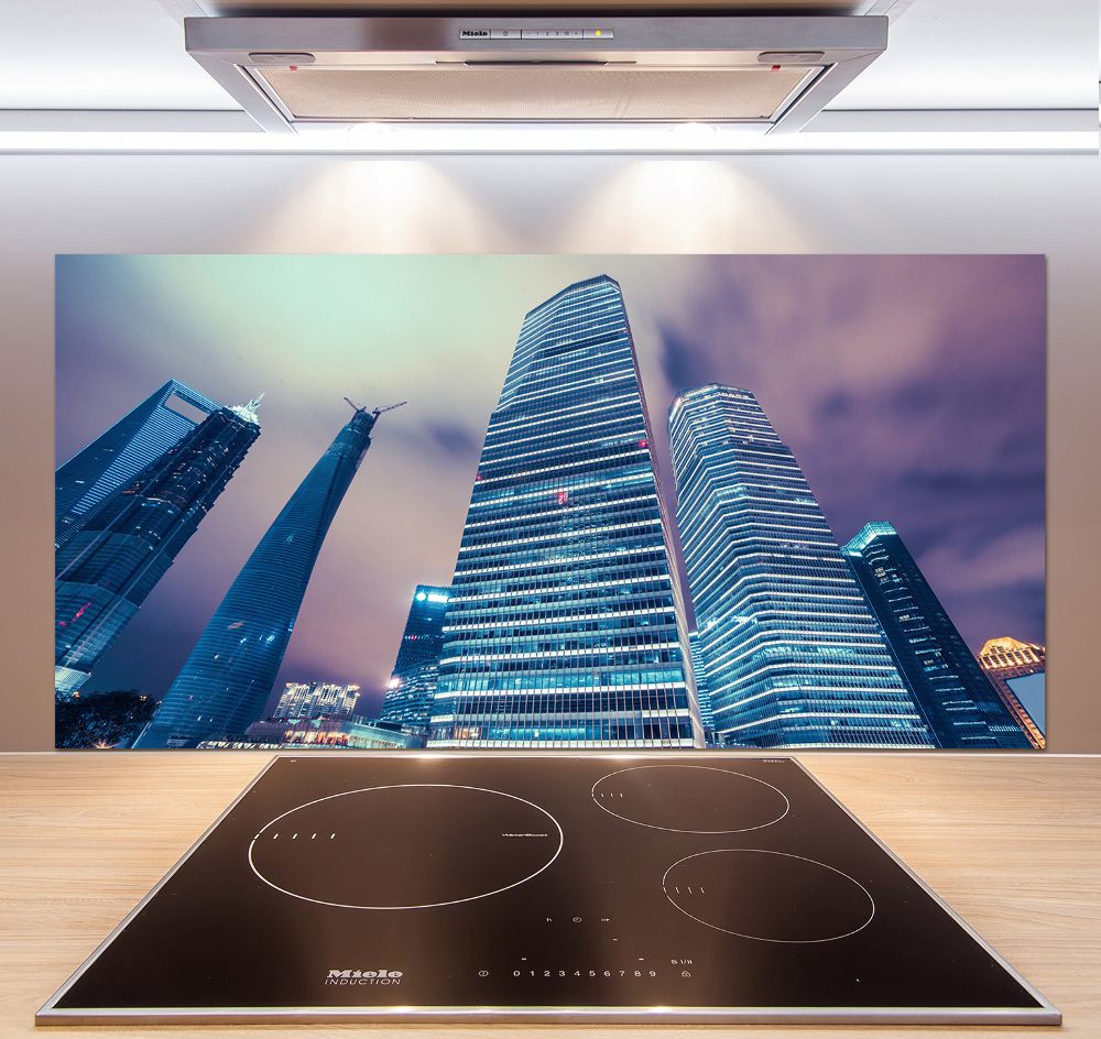 Cooker splashback Skyscrapers