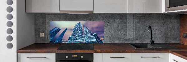 Cooker splashback Skyscrapers