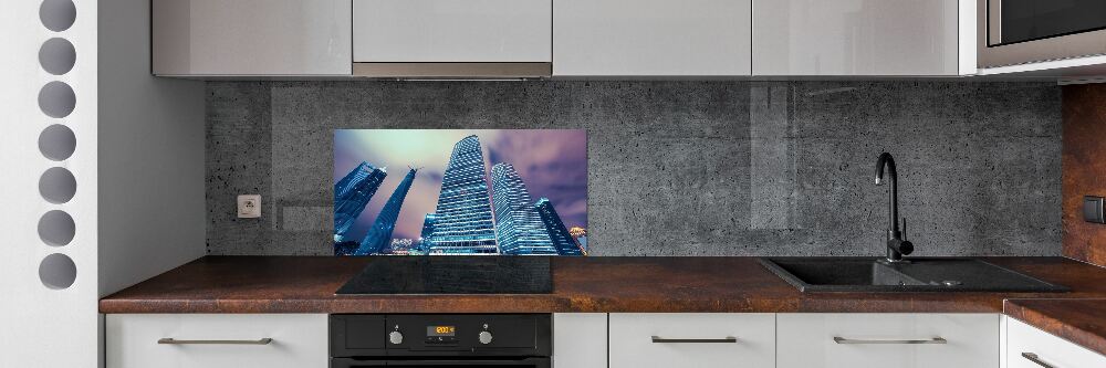 Cooker splashback Skyscrapers