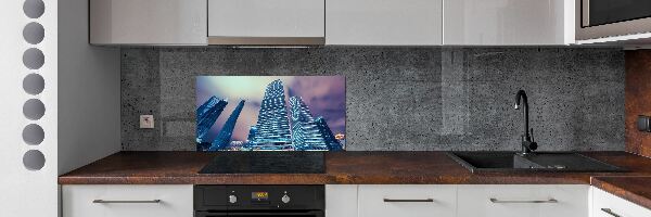 Cooker splashback Skyscrapers