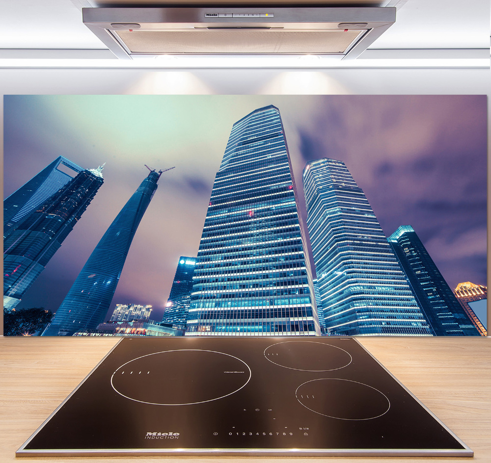 Cooker splashback Skyscrapers