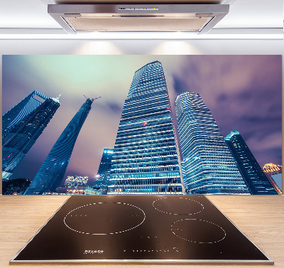 Cooker splashback Skyscrapers