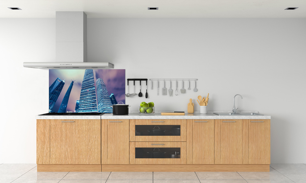 Cooker splashback Skyscrapers