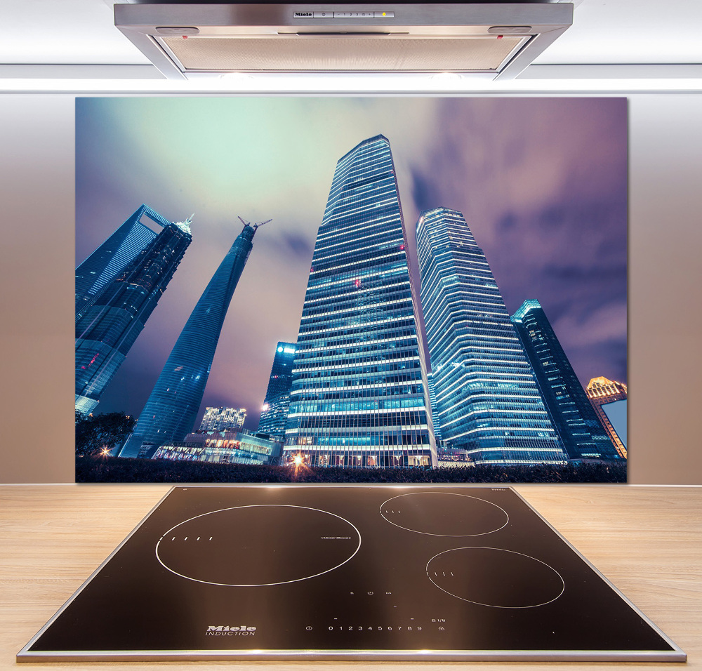 Cooker splashback Skyscrapers