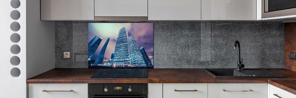 Cooker splashback Skyscrapers