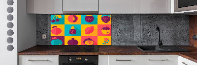 Kitchen wall panels Fruit icons