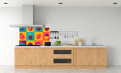 Kitchen wall panels Fruit icons