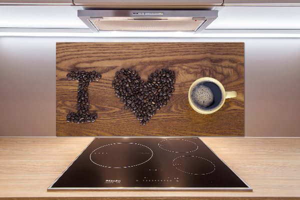 Cooker splashback I love coffee