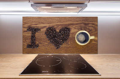 Cooker splashback I love coffee