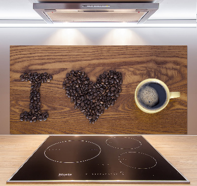 Cooker splashback I love coffee