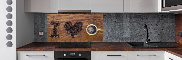 Cooker splashback I love coffee