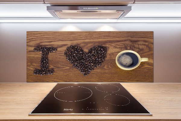 Cooker splashback I love coffee