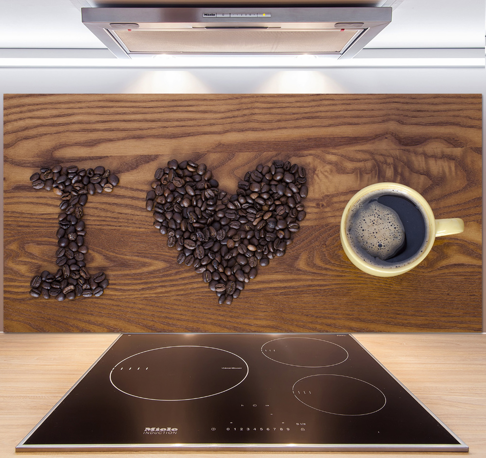 Cooker splashback I love coffee